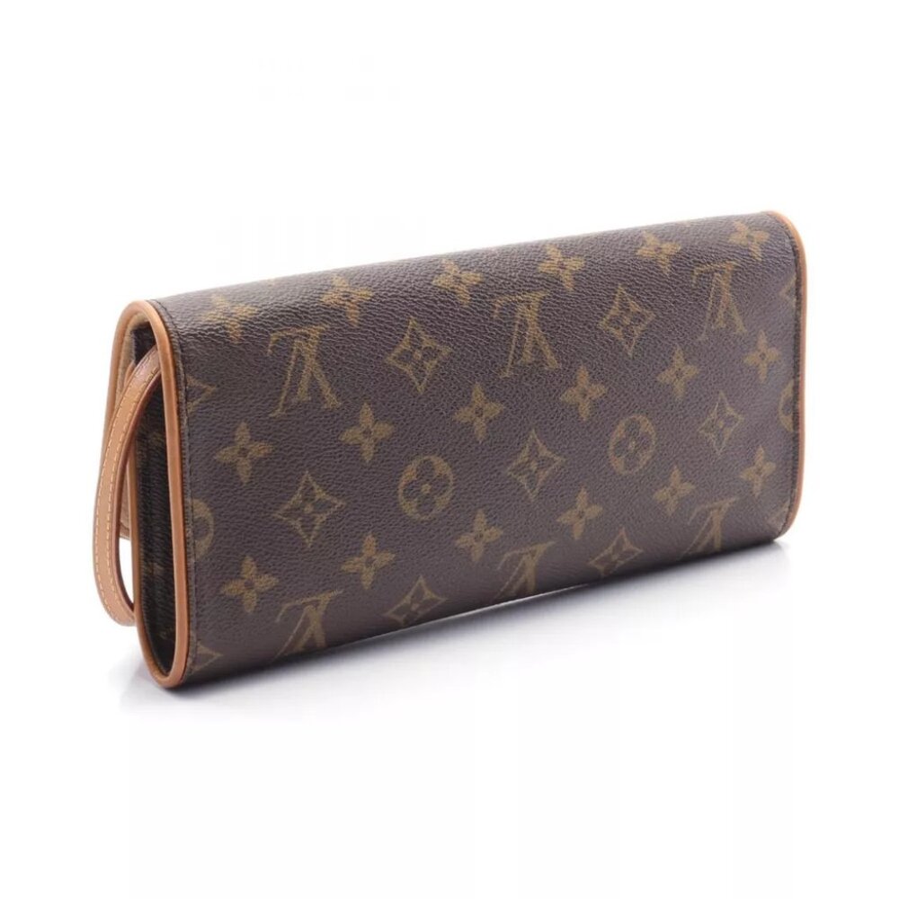 LOUIS VUITTON Pochette Twin GM Shoulder Crossbody Bag Monogram Used Women - Picture 2 of 9